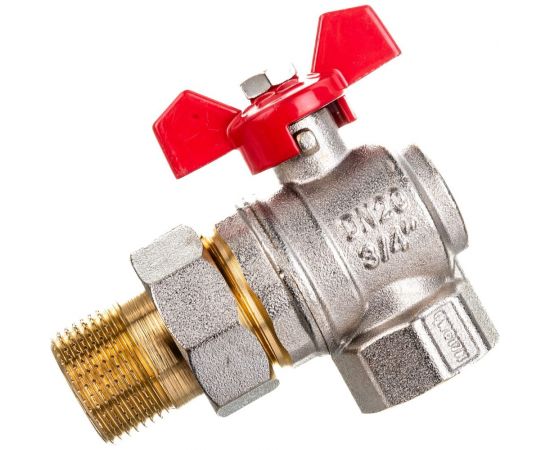 Шаровой кран Terma RED 3/4 угловой с американка 26154 – изображение 3