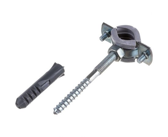 Сантехнический хомут Хоммет 3/8" (14-18 мм) со шпилькой М8х70 и дюбелем 10х50 RUS038 