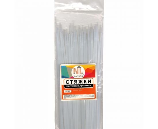 Хомут Netlink nylon 4x200 мм 100 шт белый 00000000079 