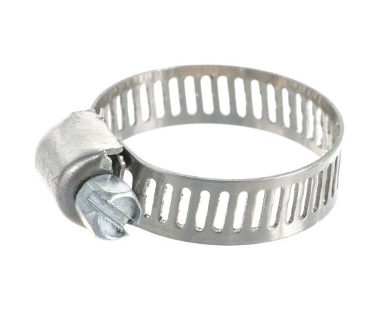 Хомуты Зубр ЭКСПЕРТ из нержавеющей стали с просечной лентой ПЛ-8, 13-26мм, 200шт 37811-13-26-200 