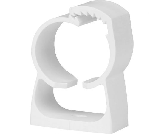 Крепеж-клипса для трубы с фиксатором ЕВРОПАРТНЕР PDF 26-32 мм, белая, 10 шт. 50003 D 