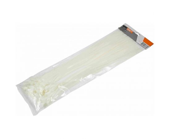 Нейлоновая хомут-стяжка NOVOCRAFT 8x400 мм, белая, уп. 100 шт. HCC084000100 