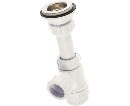 Бутылочный сифон McAlpine 1 1/4""x32 мм, с выпуском 60 мм, нержавеющая решетка, пробкой MRW2L 