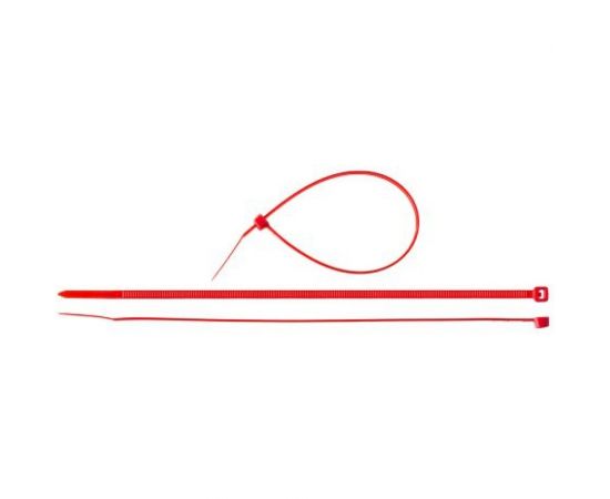 Нейлоновый хомут Зубр МАСТЕР красный, 3,6 мм x 200 мм, 100 шт 309040-36-200 