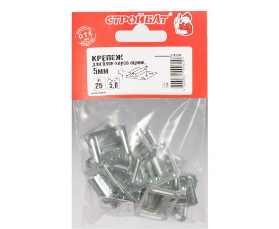 Крепеж для блок-хауса Стройбат 5мм белый цинк 25 шт 226681 – изображение 2