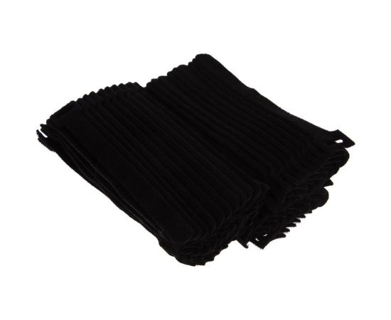 Кабельные стяжки-липучки Зубр черные ВЕЛЬКРО, 16 х 210 мм, 100 шт, нейлоновые, 30932-100 – изображение 2