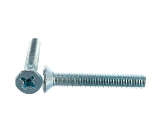 Оцинкованный винт с потайной головкой Стройбат DIN 965 М6x40 мм 40 шт. 2631166 106311 – изображение 2