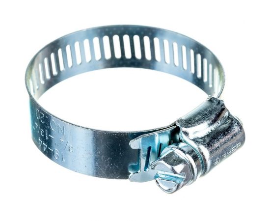 Хомуты Зубр ЭКСПЕРТ оцинкованные просечная лента 12мм 19-44мм 4шт 37805-019-44-4 – изображение 2