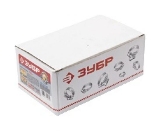 Оцинкованные хомуты Зубр ЭКСПЕРТ просечная лента 12 мм, 32-51 мм, 100 шт. 37805-032-51-100 – изображение 2