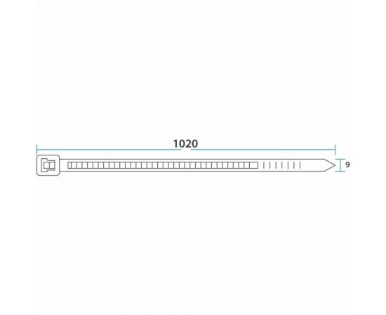 Хомут REXANT nylon 9x1020 мм 100 шт белый 07-1020 – изображение 3