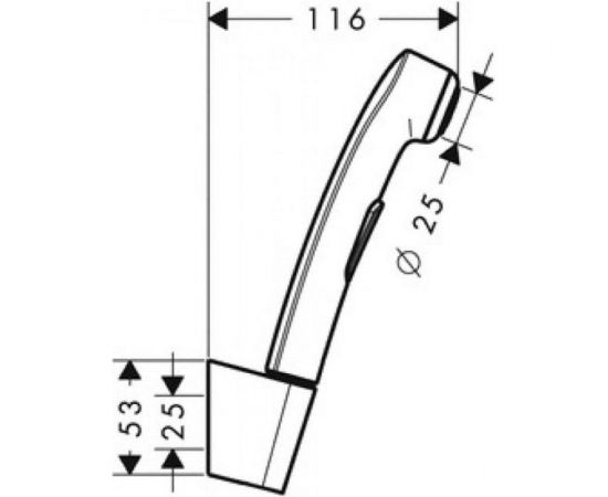 Гигиенический ручной душ HANSGROHE 96907000 с держателем 00000009039 – изображение 3