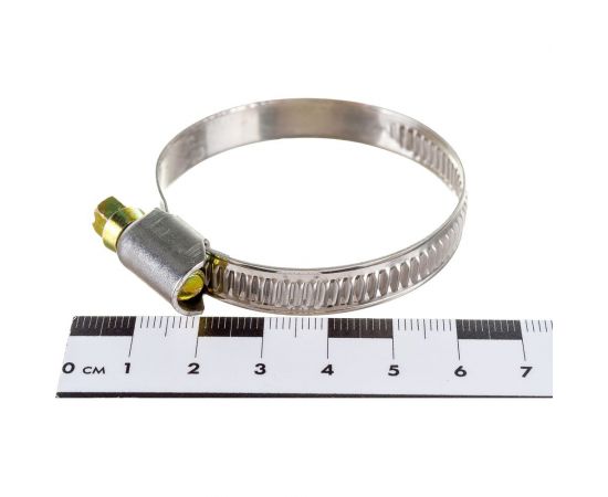 Червячный хомут РОССНА 32х50 мм нержавеющая сталь, винт, 5 шт. Р860719 DIY – изображение 3