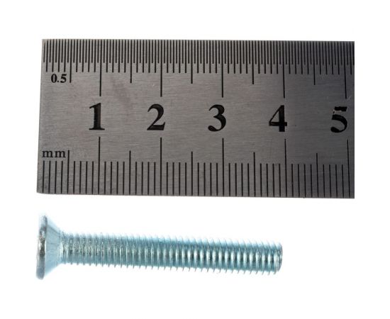 Оцинкованный винт с потайной головкой Стройбат DIN 965 М6x40 мм 40 шт. 2631166 106311 – изображение 4