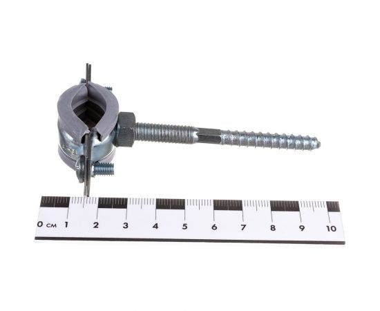 Сантехнический хомут Хоммет 3/8" (14-18 мм) со шпилькой М8х70 и дюбелем 10х50 RUS038 – изображение 4