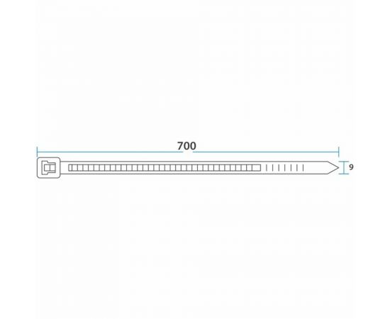 Хомут REXANT nylon 700x9 мм 100 шт белый 07-0700-9 – изображение 5