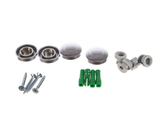 Зеркалодержатель ELEMENT D28мм пластик матовый хром 4 шт 264690 