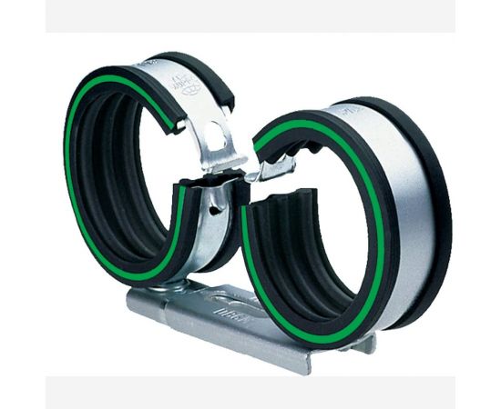 Двойной хомут Mupro VARIO для медных труб, оцинкованный, с изол. DGL, M8, 18 мм 107302.1 