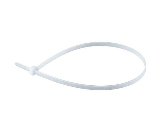 Нейлоновая сверхпрочная стяжка (хомут) SONNEN Power Lock, 2,5x100 мм, белая, 100 шт. 607918 