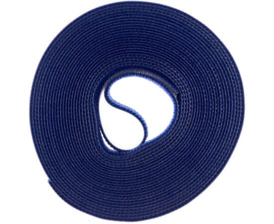 Стяжка-липучка NIKOMAX нарезаемая, в рулоне 5 м, ширина 15 мм, синяя NMC-CTV05M-15-RL-BL 