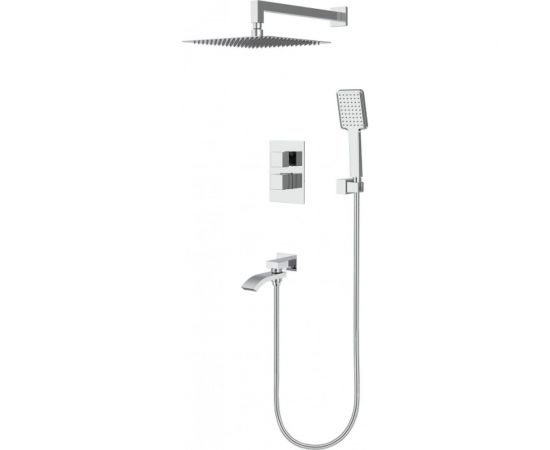 Душевая система Gappo термостат G7107-40 лейка ""Тропический душ"" встраиваемая, хром 549458 