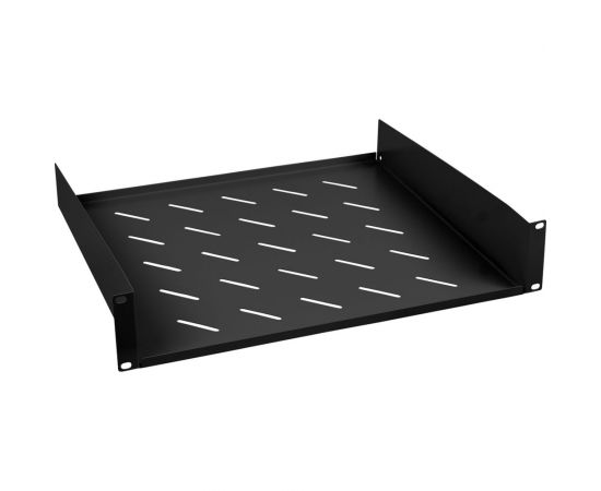Полка Cabeus перфорированная, консольная, 2U, глубина 400 мм, SH-J017-2U-400-BK 