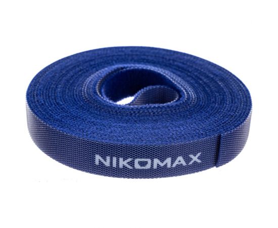 Стяжка-липучка NIKOMAX нарезаемая, в рулоне 5 м, ширина 15 мм, синяя NMC-CTV05M-15-RL-BL – изображение 2