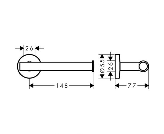 Бумагодержатель HANSGROHE 41726000 Logis Universal 00000061855 – изображение 2