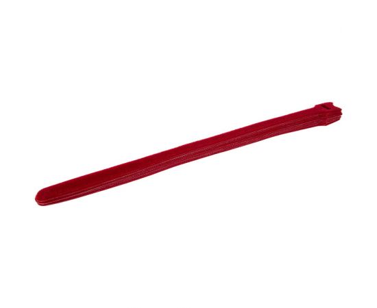 Хомут для кабеля Hyperline WASN-310-RD-10 липучка, 310x14 мм, красный, 10 штук 405343 – изображение 2