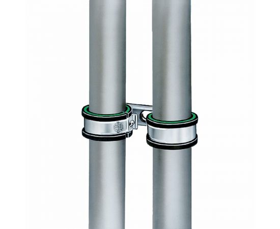 Двойной хомут Mupro VARIO для медных труб, оцинкованный, с изол. DGL, M8, 28 мм 107306.1 – изображение 2