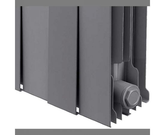 Биметаллический радиатор Royal Thermo PianoForte 300/Silver Satin 8 секций НС-1346089 – изображение 3