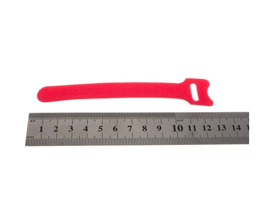 Хомут для кабеля Hyperline WASN-125-RD-10 липучка, 125x15 мм, красный, 10 штук 399643 – изображение 3