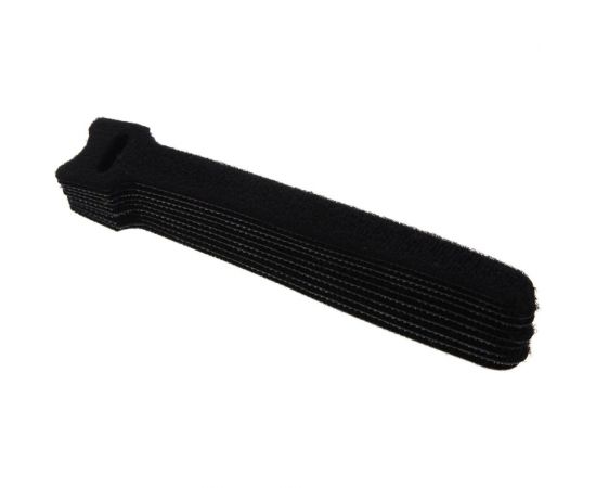 Хомут для кабеля Hyperline WASN-135-BK-10 липучка, 135x15 мм, черный, 10 штук 397492 – изображение 3