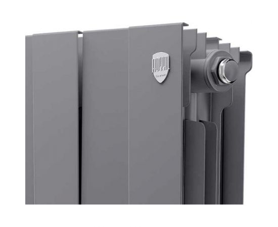 Биметаллический радиатор Royal Thermo PianoForte 300/Silver Satin 8 секций НС-1346089 – изображение 4