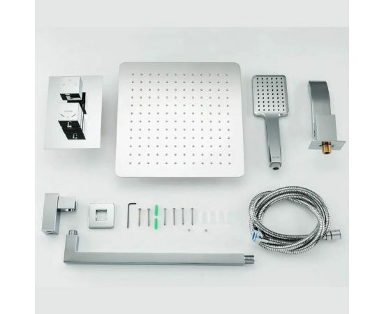 Душевая система Gappo термостат G7107-40 лейка ""Тропический душ"" встраиваемая, хром 549458 – изображение 4