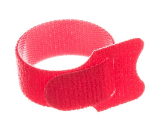 Хомут для кабеля Hyperline WASN-125-RD-10 липучка, 125x15 мм, красный, 10 штук 399643 – изображение 4