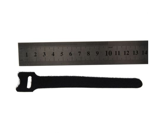 Хомут для кабеля Hyperline WASN-135-BK-10 липучка, 135x15 мм, черный, 10 штук 397492 – изображение 5