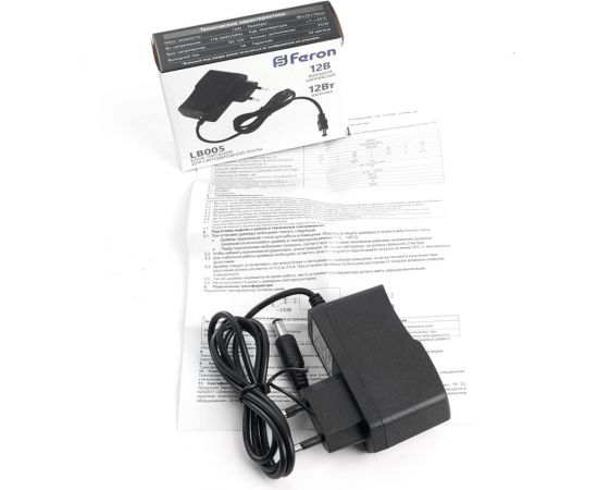 Электронный трансформатор для светодиодной ленты FERON 12W 12V (драйвер), LB005, 48050 – изображение 6