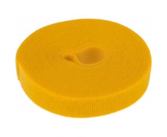 Многоразовая лента-липучка REXANT 5 м х 20 мм, желтая 07-7522 