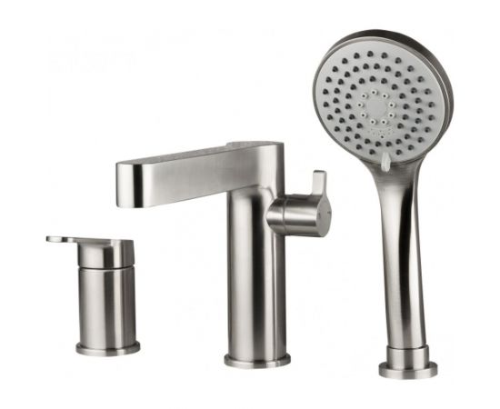 Смеситель для акриловой ванны Gappo 35к G1199-30 нержавеющая сталь, 3 отверстия, сатин 549418 