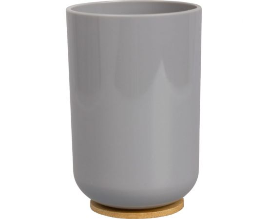 Стакан для зубных щеток Аквалиния Gray пластик, бамбук PS0112JA-TB 