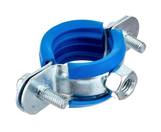 Металлический сантехнический хомут для труб 32 Blue Ocean шуруп и дюбель в компл. PPRF/MSHTS 32 – изображение 2