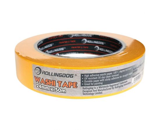 Малярная лента для четких границ Rollingdog Washi Tape 24 мм, 50 м 80853 – изображение 2