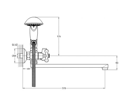Смеситель для ванной G-Lauf QSL7-A827 – изображение 2