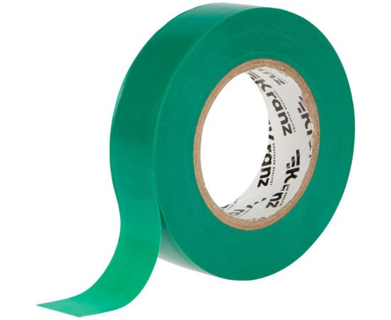 Изолента ПВХ KRANZ 19 мм х 25 м, 0.13 мм, зеленая KR-09-2203 – изображение 2