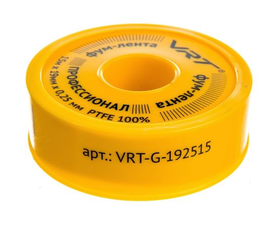 ФУМ лента для газа VRT 19 мм х 0,25 мм х 15 м 530756 – изображение 2