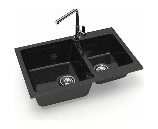 Кухонная мойка GLANZ цвет: чёрный J-191-32 – изображение 2