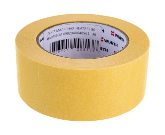 Малярная лента Wurth HEATRES 80 48мм х 50м 0992040048961 36 – изображение 2