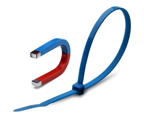 Кабельные стяжки FORTISFLEX КСС Magnetic 5х200 синий, 100 шт. 82022 – изображение 2