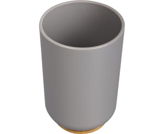 Стакан для зубных щеток Аквалиния Gray пластик, бамбук PS0112JA-TB – изображение 2