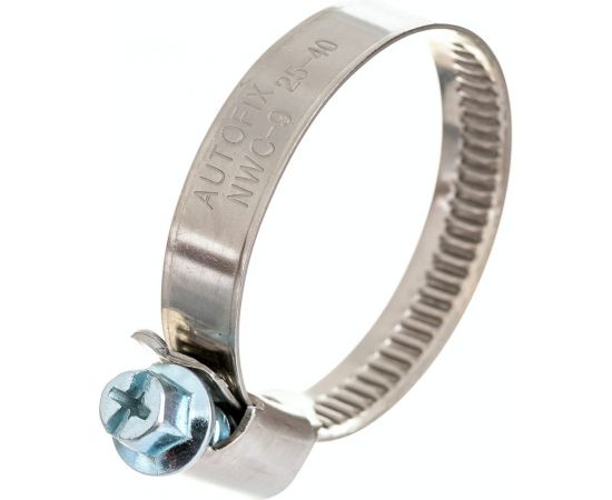 Червячные хомуты AutoFix 25-40/9мм W2 улучшенный замок, 50 шт. NWC-9 25-40 – изображение 3